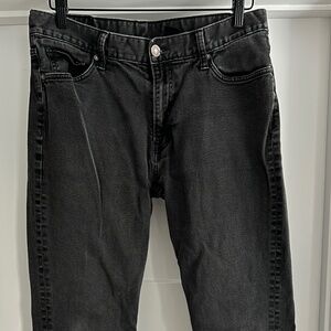 H&M Slim Straight Dark Grey/Black Jeans 33x34